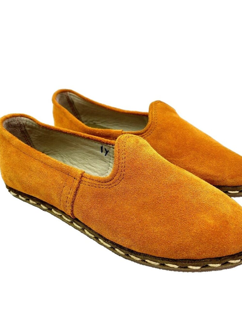 Sabah mustard yellow suede flats